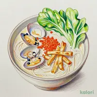 あさりと明太子ばりばりごぼうの豆乳フォー