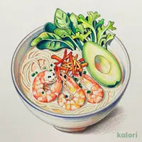 海老とアボカドの豆乳フォー