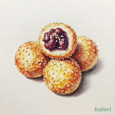 揚げたてごま団子