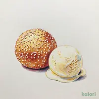 揚げたてごま団子とバニラアイス