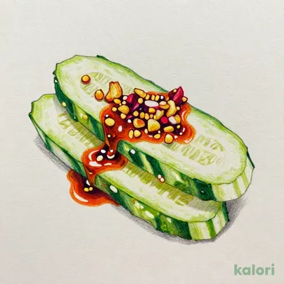 浅漬け胡瓜の食べるラー油掛け