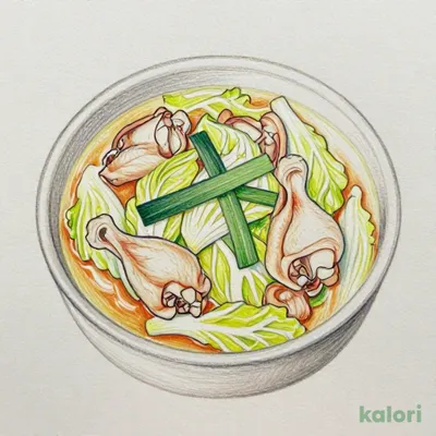 追いキャベツ無限！博多水炊き