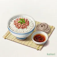 ミニねぎとろ重と麺セット