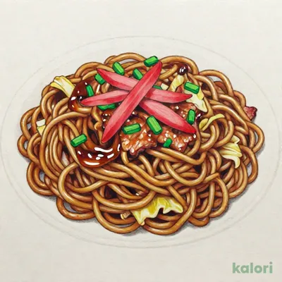 太めのソース焼きそば