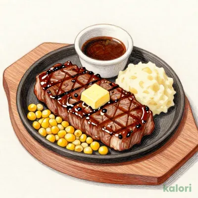 熟成牛はらみステーキ ガーリックバターセット 150g