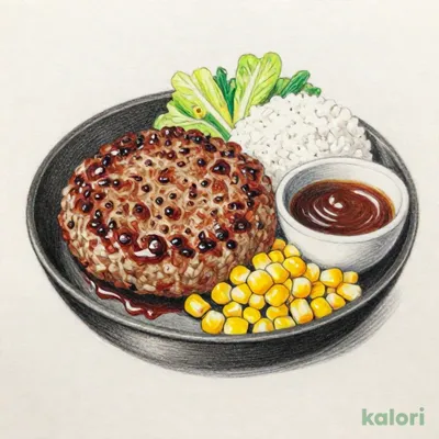 自家製粗挽きハンバーグセット レギュラー 225g