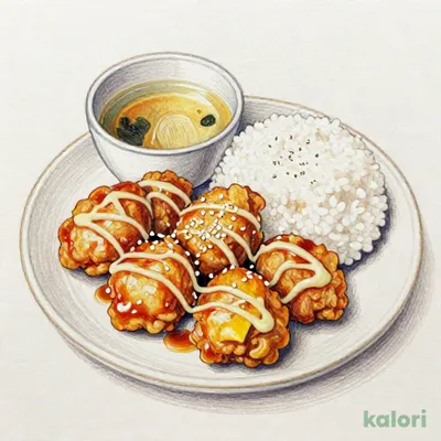 鶏の唐揚げごまポン酢がけセット