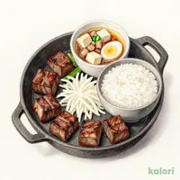 肉豆富とサイコロステーキセット