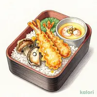 たれづけ松茸と牡蠣の秋天重 茶碗蒸し付き