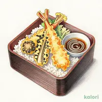 たれづけ松茸と牡蠣の秋天重(冷)小そば付