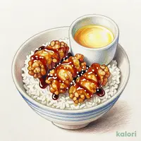 たれづけとり天重 茶碗蒸し付き