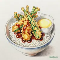 たれづけ国産野菜天重 茶碗蒸し付き