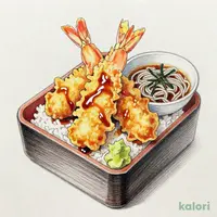 たれづけ大海老天重（冷）小そば付