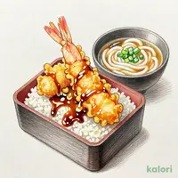 たれづけ大海老天重（温）小うどん付