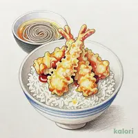 とり天丼（冷）小そば付