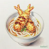 とり天丼（温）小うどん付