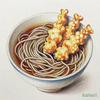 とり小天ぷらとそば（温）