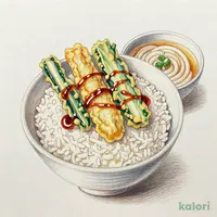 国産野菜天丼（冷）小うどん付