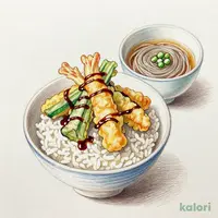 国産野菜天丼（冷）小そば付