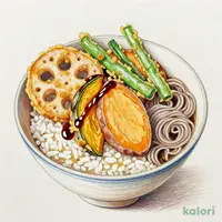 国産野菜天丼（温）小そば付