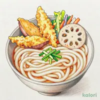 国産野菜小天ぷらとうどん（冷）