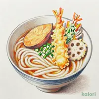 国産野菜小天ぷらとうどん（温）