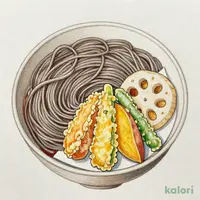 国産野菜小天ぷらとそば（冷）