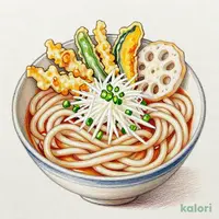 国産野菜小天ぷらと冷やしおろしうどん