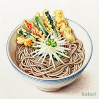 国産野菜小天ぷらと冷やしおろしそば
