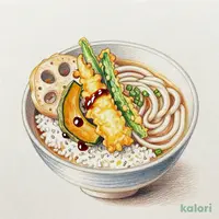 国産野菜小天丼とうどん（温）