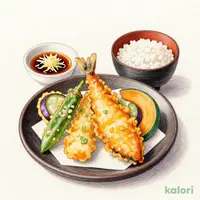 夏野菜と鯵の天ぷら御膳