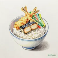 夏野菜と鯵の小天丼（彩り小鉢セット）