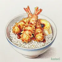 大海老天丼 茶碗蒸し付き