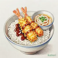 大海老天丼（温）小うどん付