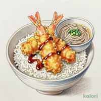 大海老天丼（温）小そば付