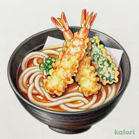 大海老小天ぷらとうどん（温）