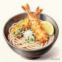 大海老小天ぷらと冷やしおろしうどん