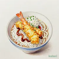 大海老小天丼と冷やしおろしうどん