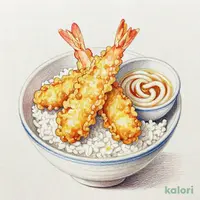 海老穴子天丼（温）小うどん付