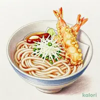 海老穴子小天ぷらと冷やしおろしうどん