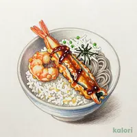 海老穴子小天丼と冷やしおろしそば