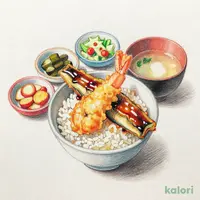 海老穴子小天丼彩り小鉢セット