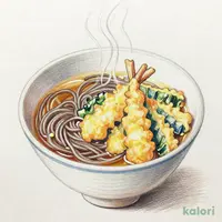 鮮やか べジポテ天ぷらと(温)(1人前)藪そば