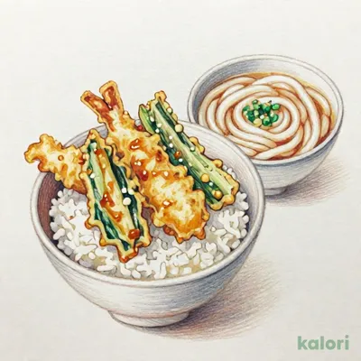 鮮やか べジポテ天丼（冷）（1人前）うどんセット