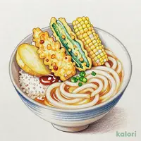 鮮やか べジポテ天丼(温)(1人前)うどんセット