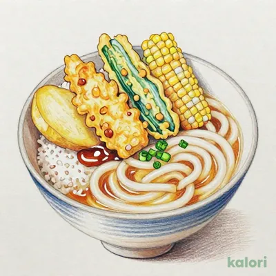 鮮やか べジポテ天丼（温）（1人前）うどんセット
