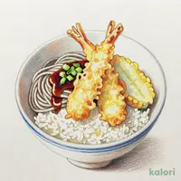 鮮やか べジポテ天丼（温）（1人前）藪そばセット