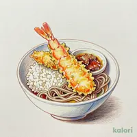 Large Shrimp Tempura Mini Bowl and Beef Dipping Soba