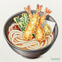 てんやの上天ぷらとうどん（冷）