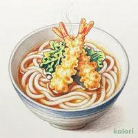 てんやの上天ぷらとうどん（温）
